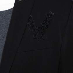 Dior Homme Black Wool Embellished Button Front Blazer XL