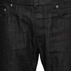 Pre Owned Dior Homme Black Denim Wide Leg Jeans XL