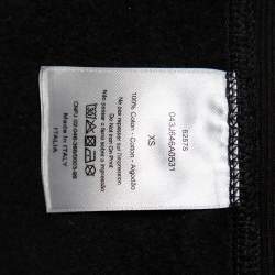 Dior Homme Black Cotton Logo Detail Hooded Oversized Sweatshirt XS