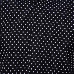 Pre Owned Dior Homme Black Polka Dot Crinkled Cotton Short Sleeve Shirt M 