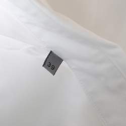 Pre Owned Dior Homme White Cotton Zip Front Shirt M