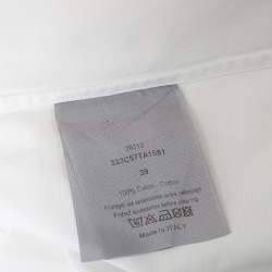 Pre Owned Dior Homme White Cotton Zip Front Shirt M