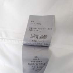 Pre Owned Dior Homme White Cotton Zip Front Shirt M