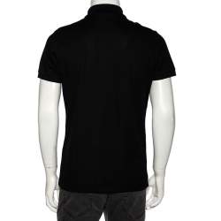 Dior Homme Black Bee Embroidered Cotton Pique Polo T-Shirt M