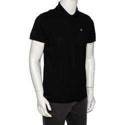 Dior Homme Black Bee Embroidered Cotton Pique Polo T-Shirt M