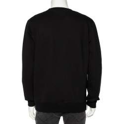 Pre Owned Dior Black Knit Dior Et Moi Embellished  Crew Neck Sweatshirt XL