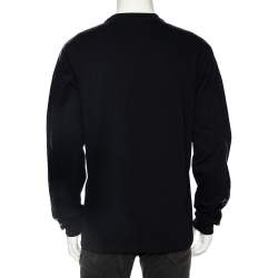Pre Owned Dior Homme Navy Blue Knit Oblique Brand Oversized Sweatshirt L