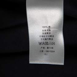 Pre Owned Dior Homme Navy Blue Knit Oblique Brand Oversized Sweatshirt L