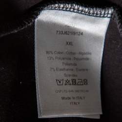 Dior Homme Black Cotton Knit Newave Applique Sweatshirt XXL
