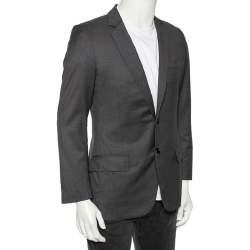 Dior Grey Wool Single Breasted Blazer S