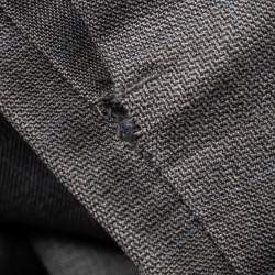 مملوكة مسبقًا Dior Homme Grey Check Pattern Wool Tapered Leg Pants XS