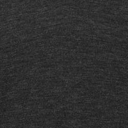 Pre Owned Dior Homme Grey Wool Knit V-Neck Sweater L