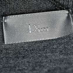 Pre Owned Dior Homme Grey Wool Knit V-Neck Sweater L