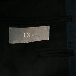 Dior Navy Blue Wool Single Breasted Suit M