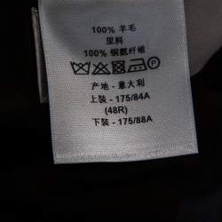 Dior Navy Blue Wool Single Breasted Suit M