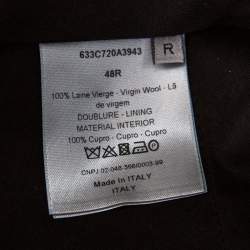 Dior Navy Blue Wool Single Breasted Suit M