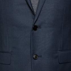 Dior Navy Blue Wool Single Breasted Suit M