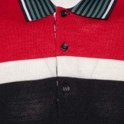 مملوكة مسبقًا Dior Homme Multicolor Wool Knit Polo T-Shirt L