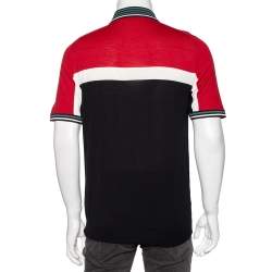 مملوكة مسبقًا Dior Homme Multicolor Wool Knit Polo T-Shirt L