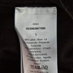 مملوكة مسبقًا Dior Homme Multicolor Wool Knit Polo T-Shirt L