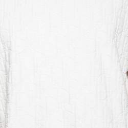 مملوكة مسبقًا Dior White Oblique Monogram Jacquard Terry Oversized T-Shirt M