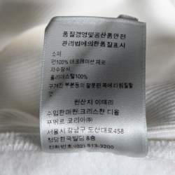 Pre Owned Dior White Paint Splatter Printed Cotton Crewneck Sweatshirt S