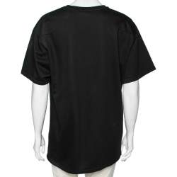 Pre Owned Dior Black Cotton Bee Embroidered Short Sleeve T-Shirt M