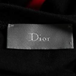 مملوكة مسبقًا Dior Black Printed Cotton Short Sleeve T-Shirt S