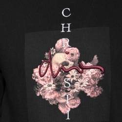Dior Black Cotton Floral Printed Logo Embroidered Long Sleeve Sweatshirt M