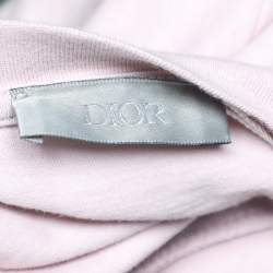 Pre Owned Dior Homme X Sorayama Pink Dinosaur Printed Cotton Crewneck T-Shirt M