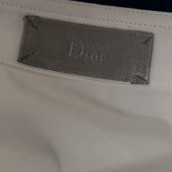 Pre Owned Dior White Cotton Long Sleeve Shirt M