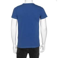 Dior Blue Cotton Crew Neck Short Sleeve T-Shirt XS