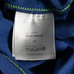 Dior Blue Cotton Crew Neck Short Sleeve T-Shirt XS