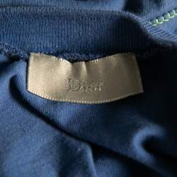 Dior Blue Cotton Crew Neck Short Sleeve T-Shirt XS