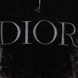 Pre Owned Dior Brown Velvet Dior Embroidered Short Sleeve T-Shirt S