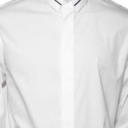 Dior White Cotton Button Front Shirt L
