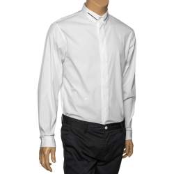 Dior White Cotton Button Front Shirt L