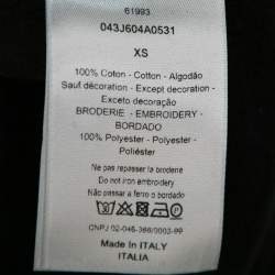 Dior x Judy Blame Black Cotton Safety Pin Logo Embroidered Sweatshirt XS