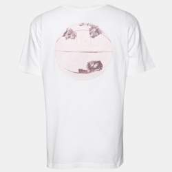 Dior X Daniel Arsham White Eroded Basket Ball Cotton T-Shirt M