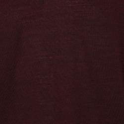 Dior Homme Burgundy Wool V-Neck Sweater XL