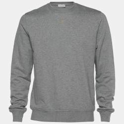 Dior Homme Grey Cotton Bee Embroidered Crewneck Sweatshirt L