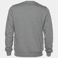 Dior Homme Grey Cotton Bee Embroidered Crewneck Sweatshirt L