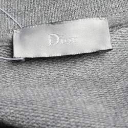 Dior Homme Grey Cotton Bee Embroidered Crewneck Sweatshirt L
