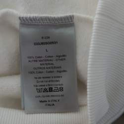 مملوكة مسبقًا Dior x Shawn Stüssy Off White Knit Bee Embroidered Hoodie L