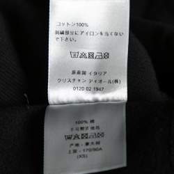 Dior Black Floral Logo Printed Cotton Crewneck Sweatshirt XS