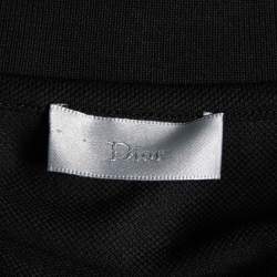 Dior Black Cotton Bee Embroidered Polo T-Shirt M