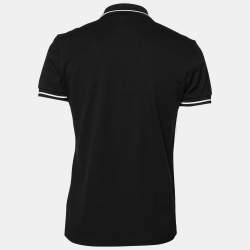 Dior Black Cotton Bee Embroidered Polo T-Shirt M