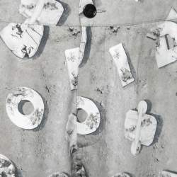 Dior X Daniel Arsham Grey Lunar Print Crepe Shorts L