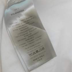 Dior White Cotton Dior Et Moi Sequin Embellished Short Sleeve T-Shirt L