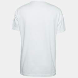Dior White Cotton Dior Et Moi Sequin Embellished Short Sleeve T-Shirt L